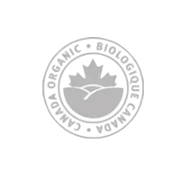 Canadian certified organic cosmetics seal with maple leaf emblem, symbolizing compliance with organic formulation standards for skincare and beauty products.